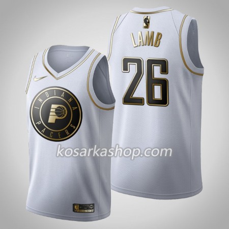 Dres Indiana Pacers Jeremy Lamb 26 Nike 2019-20 Bijela Golden Edition Swingman